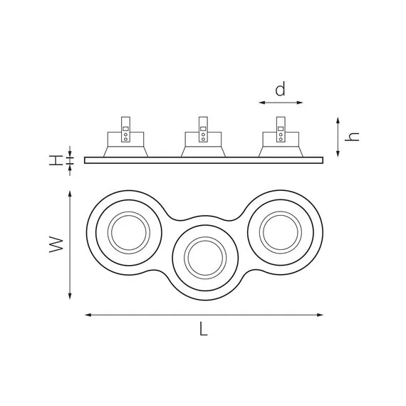 Lightstar D696070607 Светильник DOMINO ROUND МR16 (214696+214607+214606+214607), изображение 2