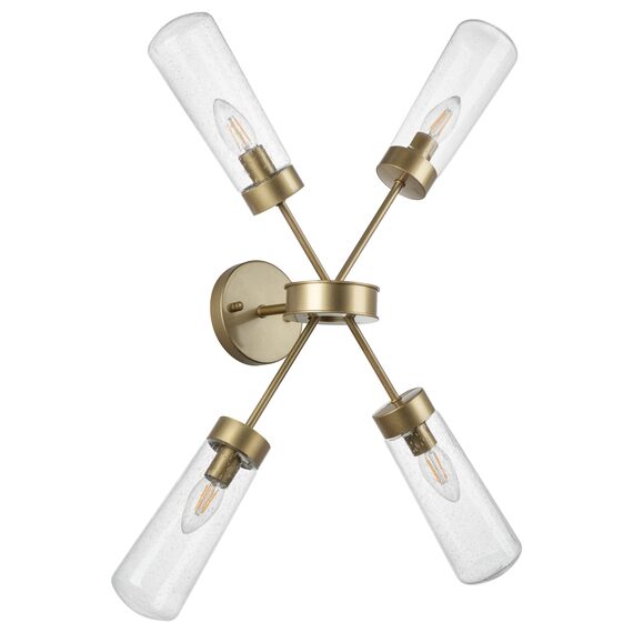 Lightstar 690643 светильник настенно-потолочн CROTONE 4х40W E14 ШАМПАНЬ/ПРОЗРАЧНЫЙ