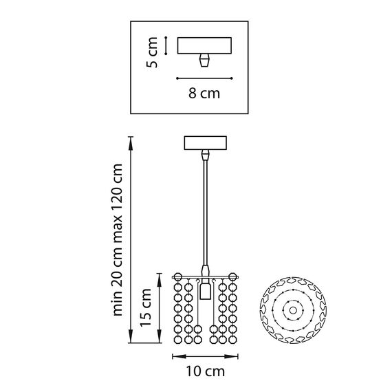 Lightstar 795312 Подвес CRISTALLO 1х40W G9 ЗОЛОТО, изображение 2