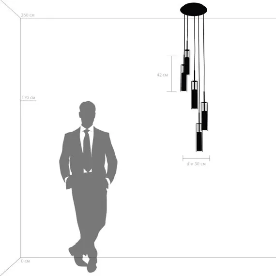 Lightstar 756054 Люстра CILINO 5х40W GU10 CHROME, изображение 3