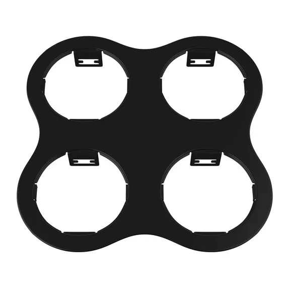 Lightstar 214647 Рамка DOMINO ROUND 2x2 МR16 ЧЕРНЫЙ