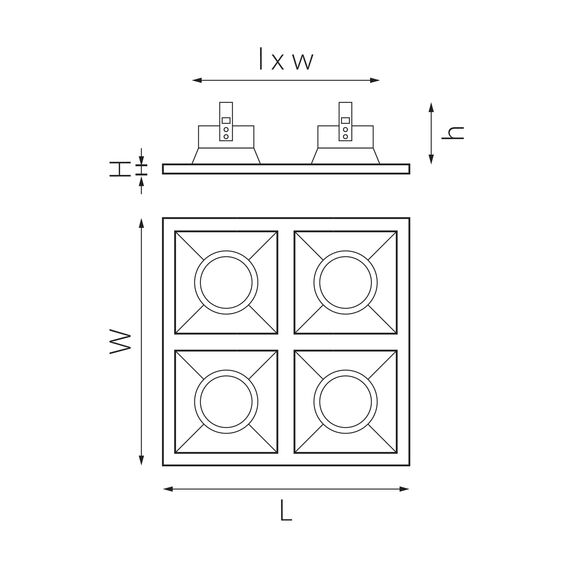 Lightstar D54703070307 Светильник DOMINO QUADRO МR16 (214547+214503+214507+214503+214507), изображение 2