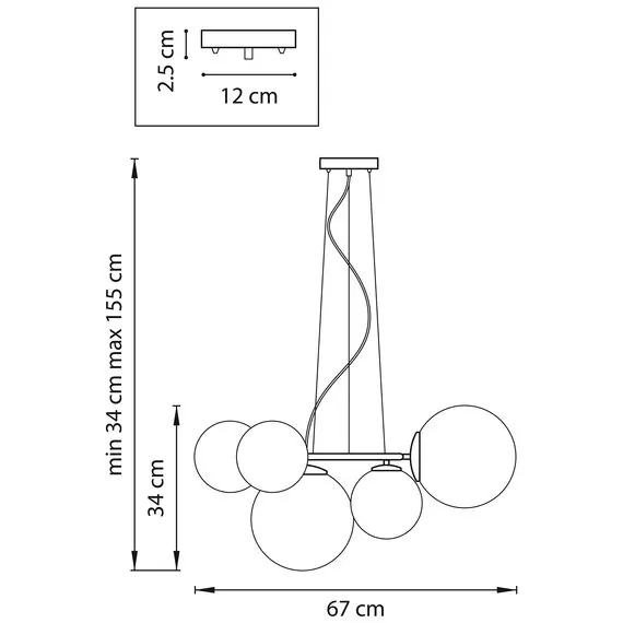 Lightstar 815051 Люстра GLOBO 5х40W G9 ЛАТУНЬ, изображение 2