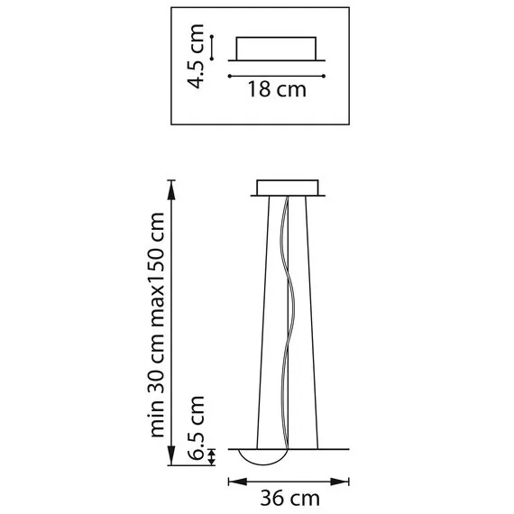Lightstar 737337 Люстра EMISFERO 12W LED 655LM 180G ЧЕРНЫЙ 3000K, изображение 3