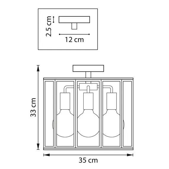 Lightstar 798231 Люстра GENNI 3х40W E27 ЛАТУНЬ/ПРОЗРАЧНЫЙ, изображение 2