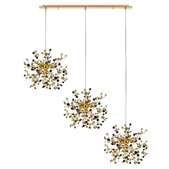 Lightstar L3PL721132 Подвес тройной линейный EXTRA 3x3x5W(led) G9  (721132 - 3 + 572122 -1) ЗОЛОТО