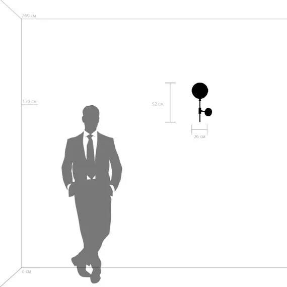 Lightstar 813611 Бра GLOBO 1х40W E14 electroplating bronze/white, изображение 3