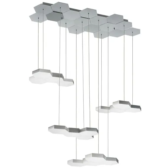 Lightstar 750262 Люстра подвесная FAVO LED-80W 3840LM Silver 3000K