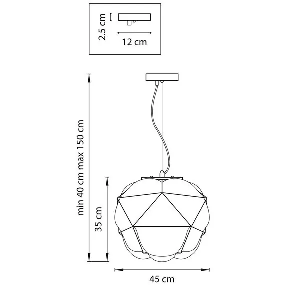 Lightstar 799020 Люстра ERBAREO 1x60W E27 ЧЕРНЫЙ, изображение 2