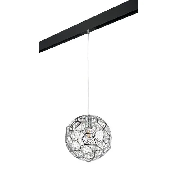 Lightstar PRO724014 Светильник д/1-фазн трека FERMO 1х40W E27 ХРОМ/ЧЕРНЫЙ (724014+595007)