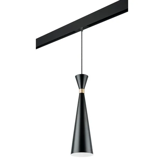 Lightstar PRO816317 Светильник д/1-фазн трека DUMO 1х40W E27 ЧЕРНЫЙ МАТОВЫЙ/ЗОЛОТО (816317+595007)