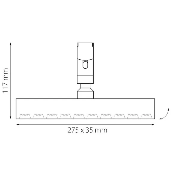 Lightstar 267537 Светильник 48V д/1-фазн трека DUE LED 10W 430LM 24G ЧЕРНЫЙ 3000K IP20, изображение 2