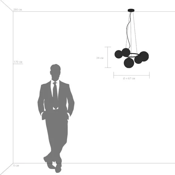 Lightstar 815057 Люстра GLOBO 5х40W G9 МАТОВЫЙ ЧЕРНЫЙ, изображение 3