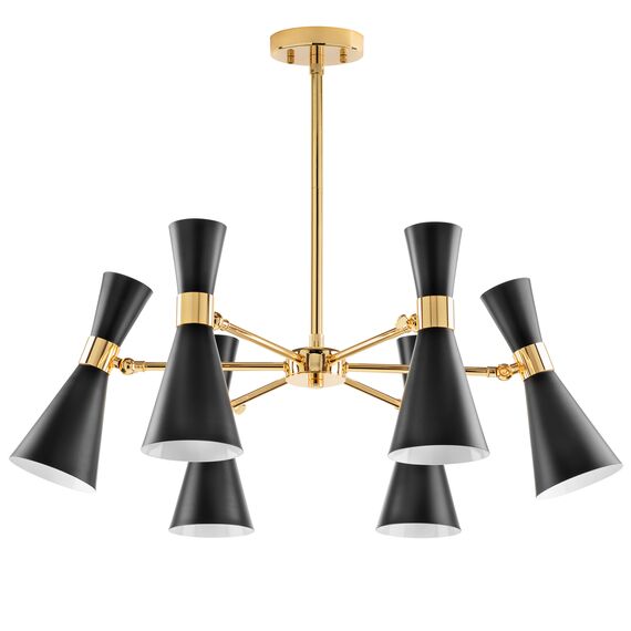 Lightstar 816067 Люстра DUMO 6х40W E14 ЧЕРНЫЙ МАТОВЫЙ/ЗОЛОТО