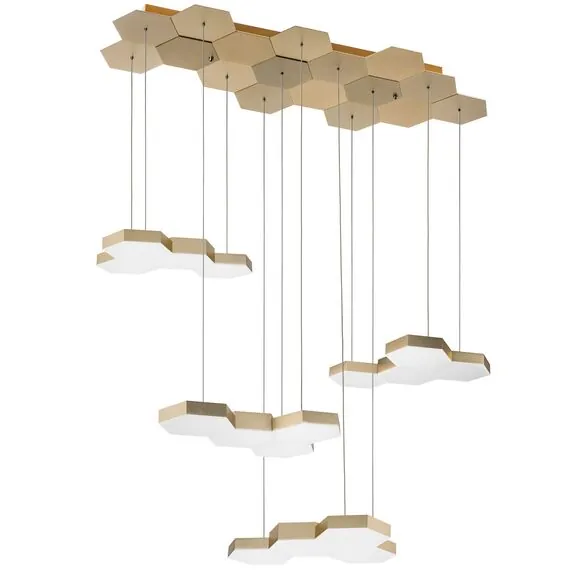 Lightstar 750263 Люстра подвесная FAVO LED-80W 3840LM Satin Gold 4000K