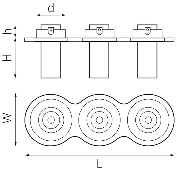 Lightstar i636264 Светильник INTERO TUBO LED 10W*3 500LM*3 60G БЕЛЫЙ 4000K (217636+217264+217264+217264), изображение 2