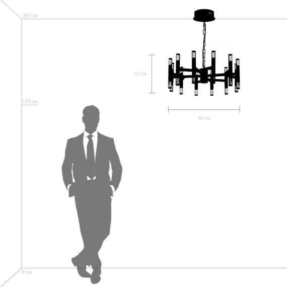 Lightstar 734247 Люстра IRIS 76W LED 3148LM 120G ЧЕРНЫЙ/ЗОЛОТО 3000K, изображение 3