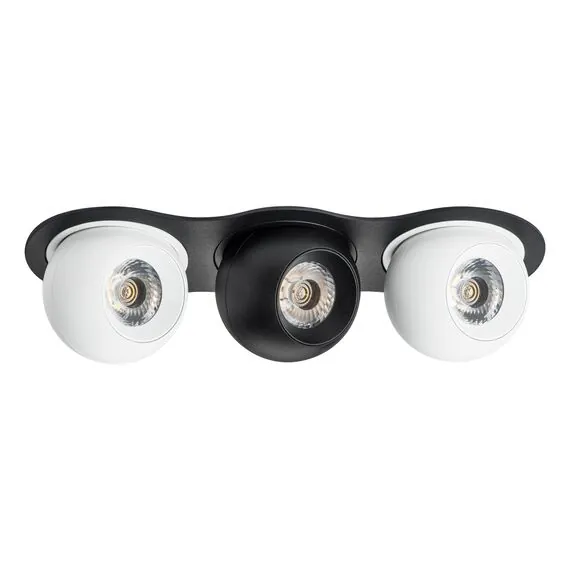 Lightstar i637647464 Светильник INTERO LED 9W*3 850LM*3 24G ЧЕРНЫЙ/БЕЛЫЙ 4000K (217637+217064+217074+217064)