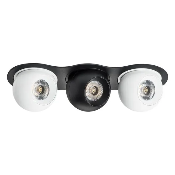 Lightstar i637627262 Светильник INTERO LED 9W*3 850LM*3 24G ЧЕРНЫЙ/БЕЛЫЙ 3000K (217637+217062+217072+217062)