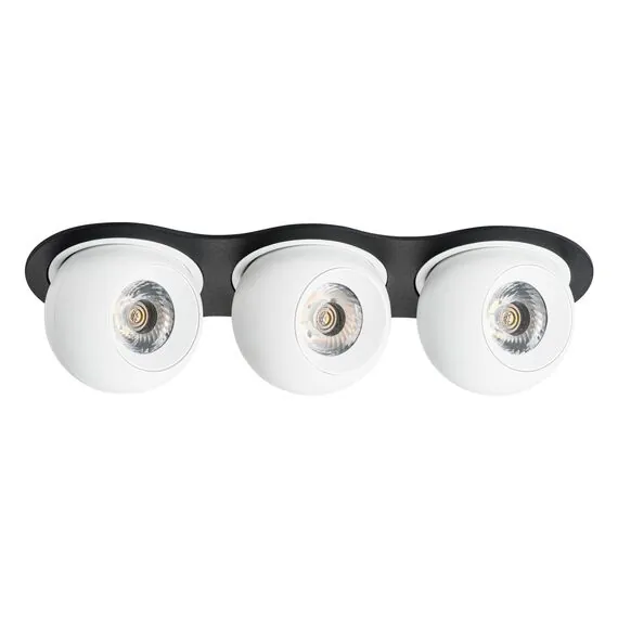 Lightstar i637646464 Светильник INTERO LED 9W*3 850LM*3 24G ЧЕРНЫЙ/БЕЛЫЙ 4000K (217637+217064+217064+217064)