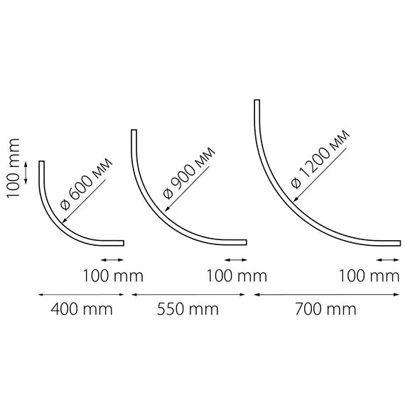 Lightstar 506047 Трек 24V двухконтактный однофазный дуговой LINEA ЧЕРНЫЙ, изображение 2