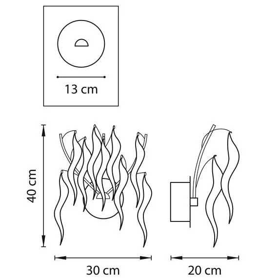 Lightstar 792634 Бра MOCCO 3х20W G4 12V ХРОМ, изображение 2