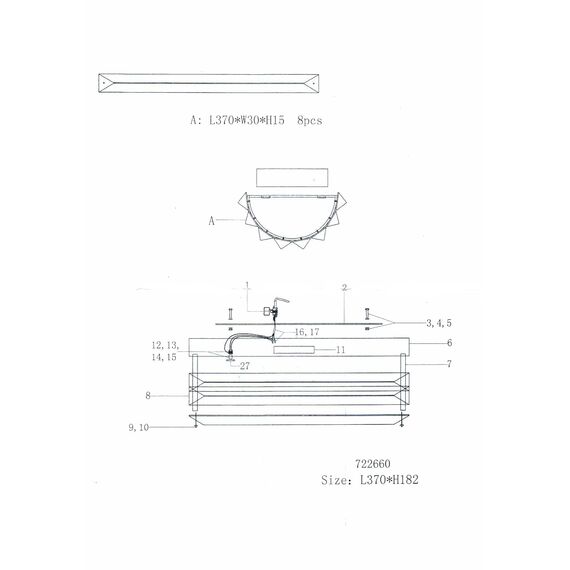 Lightstar 722660 Бра LIMPIO 6х20W G9 ЧЕРНЫЙ ХРОМ/ПРОЗРАЧНЫЙ, изображение 4