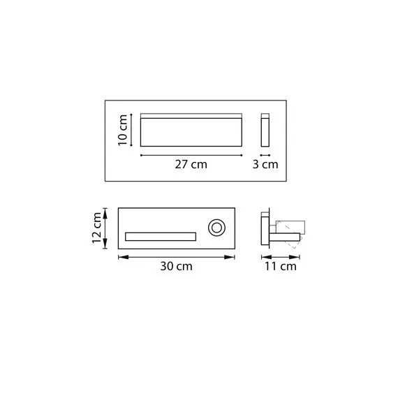 Lightstar 808547 Бра MURO 4W+3W LED LM ЧЕРНЫЙ 3000K, изображение 2