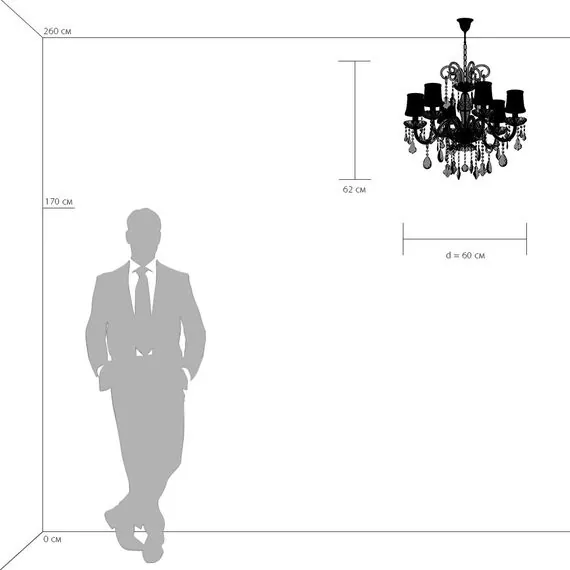Lightstar 715067 Люстра NATIVO 6x40W E14 КОНЬЯК/ЧЕРНЫЙ ХРОМ/БЕЖЕВЫЙ, изображение 3