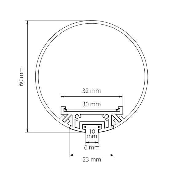 Lightstar 419301 Профиль PROFILED с круглым рассеивателем для светодиодных лент, 1шт=2м, изображение 2