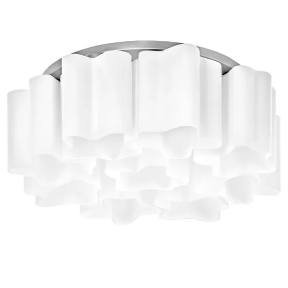 Lightstar 802090 Люстра NUBI 9х40W E27 БЕЛЫЙ/ ХРОМ