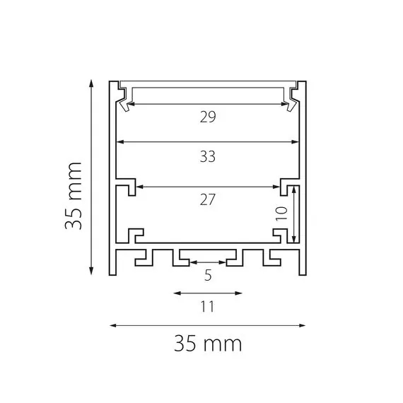 Lightstar 419261 Профиль PROFILED с прямоугольным рассеивателем для светодиодных лент, 1шт=2м, изображение 2