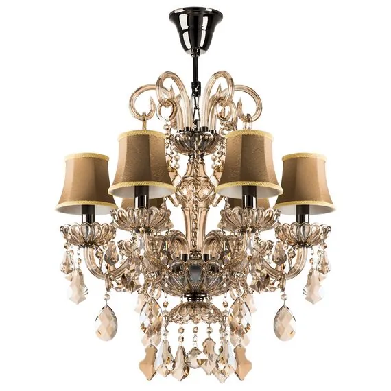 Lightstar 715067 Люстра NATIVO 6x40W E14 КОНЬЯК/ЧЕРНЫЙ ХРОМ/БЕЖЕВЫЙ