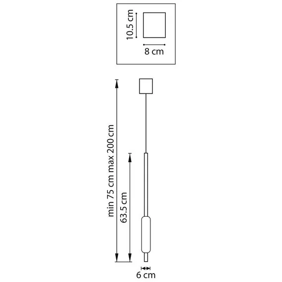 Lightstar 719017 Люстра PILONE LED 8W ЧЕРНЫЙ/БЕЛЫЙ 3000K, изображение 2