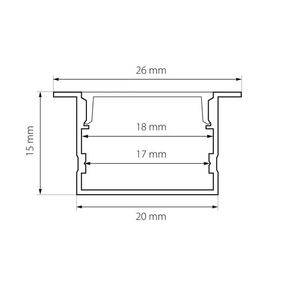 Lightstar 419180 Профиль PROFILED с прямоугольным рассеивателем для светодиодных лент, 1шт=2м, изображение 2