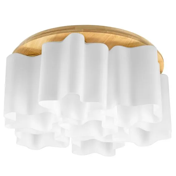 Lightstar 802075 Люстра NUBI LEGNO 7х40W E27 СВЕТЛОЕ ДЕРЕВО/БЕЛЫЙ