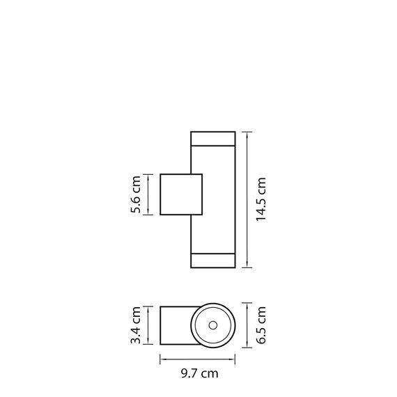 Lightstar 351607 Светильник PARO 2xGU10 ЧЕРНЫЙ IP65, изображение 2