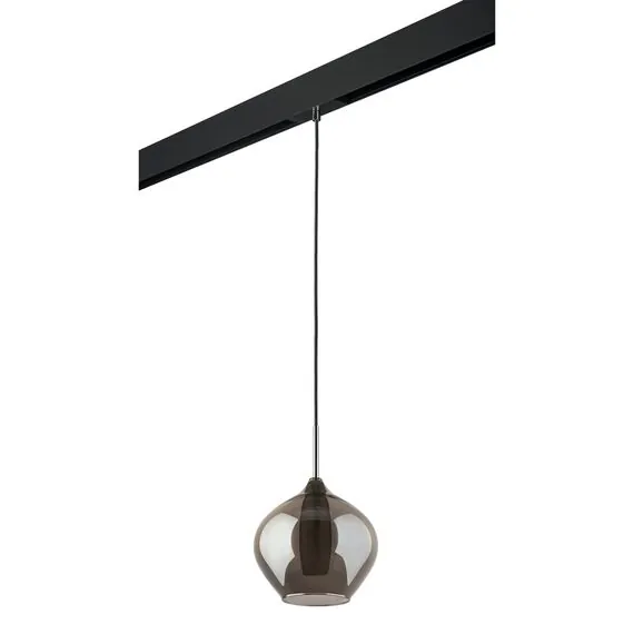 Lightstar PRO803047 Светильник д/1-фазн трека PENTOLA 1х25W G9 ХРОМ/ДЫМЧАТЫЙ/ЧЕРНЫЙ (803047+595007)
