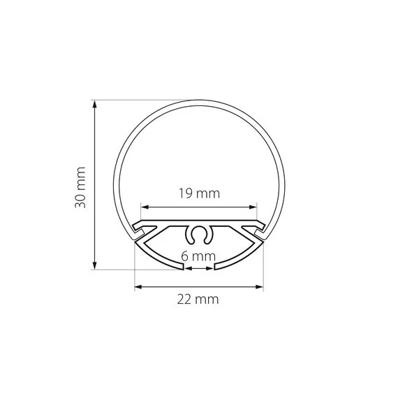 Lightstar 419191 Профиль PROFILED с круглым рассеивателем для светодиодных лент 1шт=2м, изображение 2