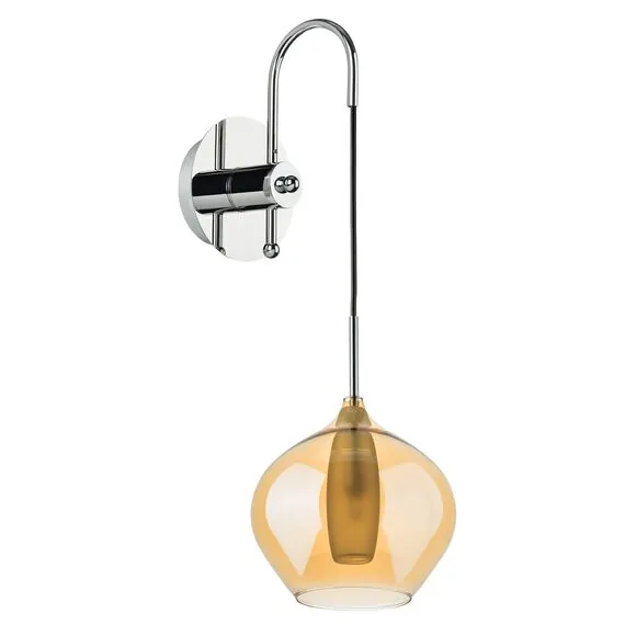 Lightstar 803543 Бра PENTOLA 1х25W G9 ХРОМ/ЯНТАРЬ
