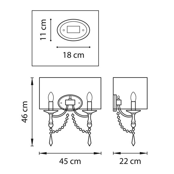 Lightstar 725626 Бра PARALUME 2x40W E14 БЕЛЫЙ, изображение 2
