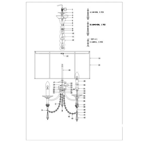 Lightstar 725033 Люстра PARALUME 3x40W E14 ЗОЛОТО, изображение 4
