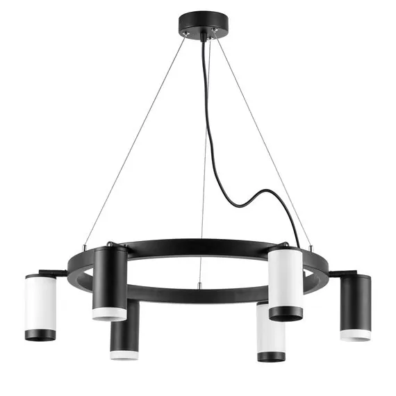 Lightstar LR01637336376 Люстра RULLO 6х50W GU10 ЧЕРНЫЙ/БЕЛЫЙ (571016+214437-3+214436-3+203437-3+203436-3)
