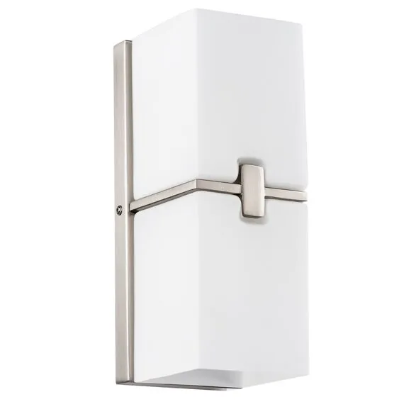 Lightstar 805620 Светильник настенный QUBICA 2х40W E14 НИКЕЛЬ/БЕЛЫЙ