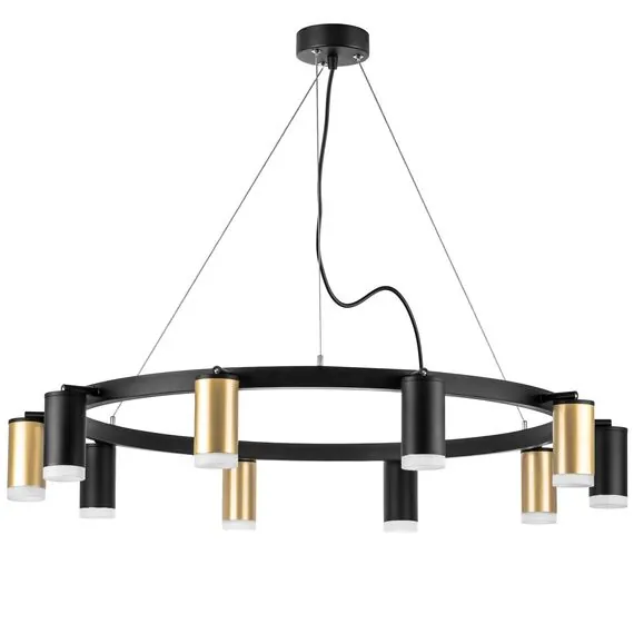 Lightstar LR0204053750 Люстра RULLO 10х50W GU10 ЧЕРНЫЙ/ЗОЛОТО (571020+214440-5+214437-5+202430-10)