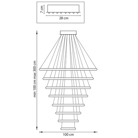 Lightstar 736483 Люстра ROTONDA 293W LED 8471LM 120G ЗОЛОТО 3000K, изображение 2