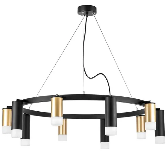 Lightstar LR0204058751 Люстра RULLO 10х50W GU10 ЧЕРНЫЙ/ЗОЛОТО (571020+214440-5+214487-5+202431-10)