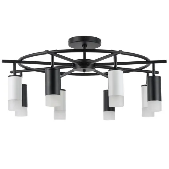 Lightstar LR7183743641 Люстра RULLO 8х50W GU10 ЧЕРНЫЙ/БЕЛЫЙ (571718+214437-4+214436-4+202431-8)