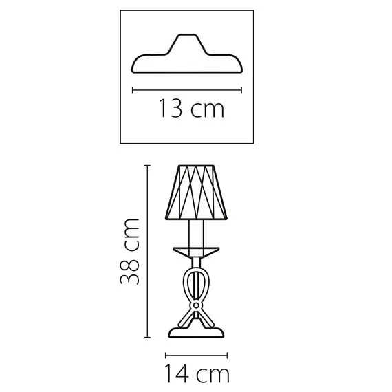 Lightstar 705914 Настольная лампа RICCIO 1х40W E14 ХРОМ, изображение 2