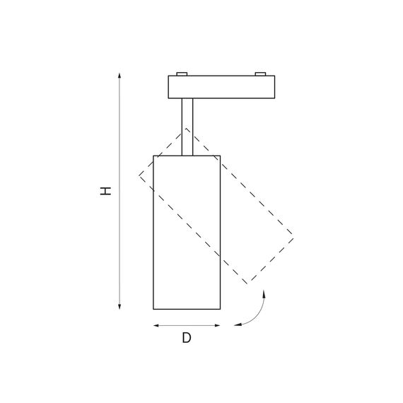 Lightstar 212937 Светильник для1-фазного трека PVC RULLO GU10 ЧЕРНЫЙ, изображение 2